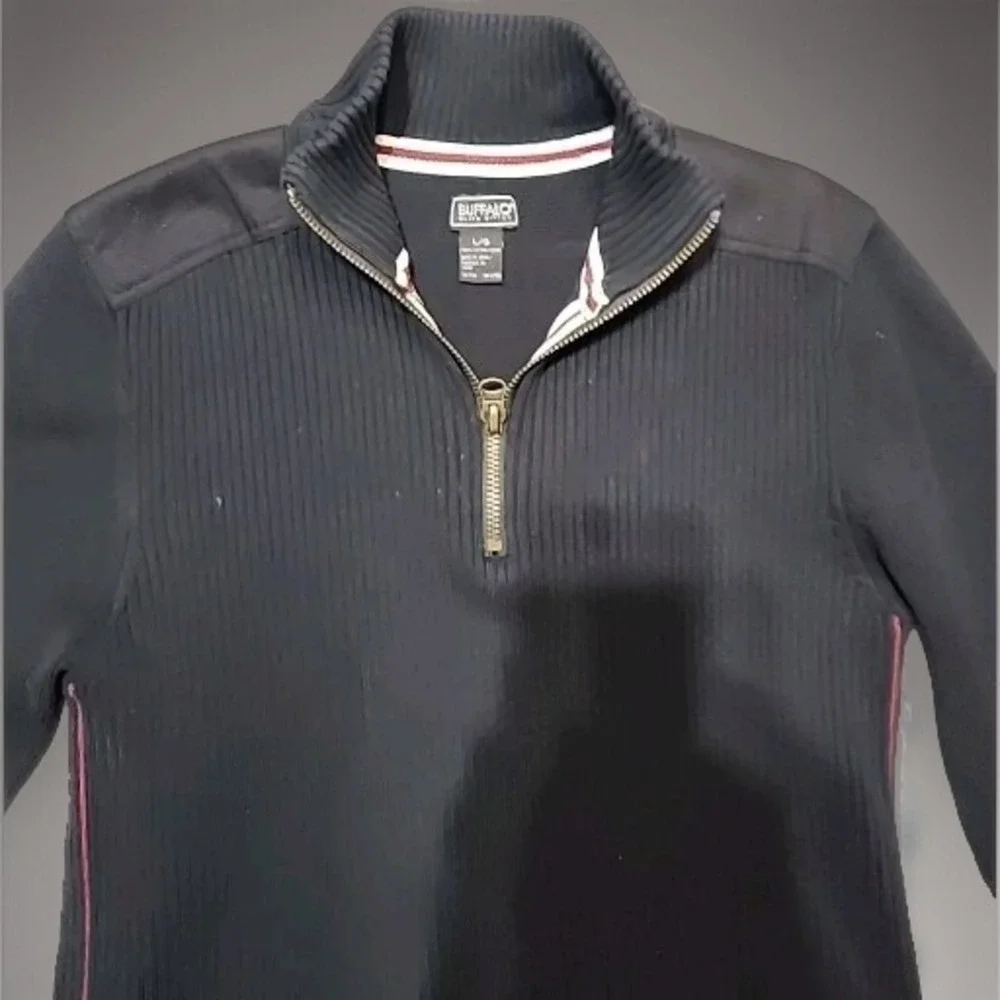 Buffalo David Bitton Mens‎ Navy Half Zip Long Sleeve Turtleneck Sweater Size L